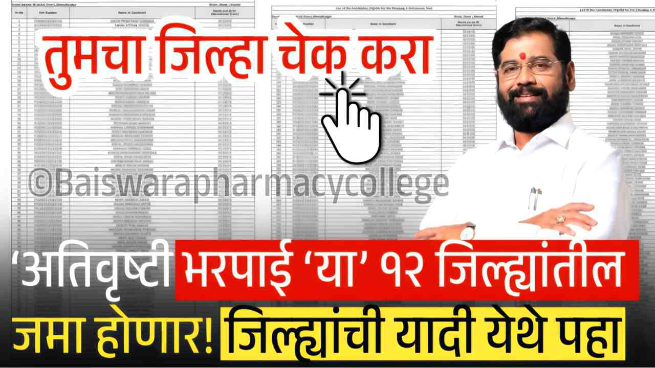 या 12 जिल्ह्यात पूर आणि अतिवृष्टी नुकसान भरपाई मंजूर; नाव चेक करा! Farmer Crop Insurance List